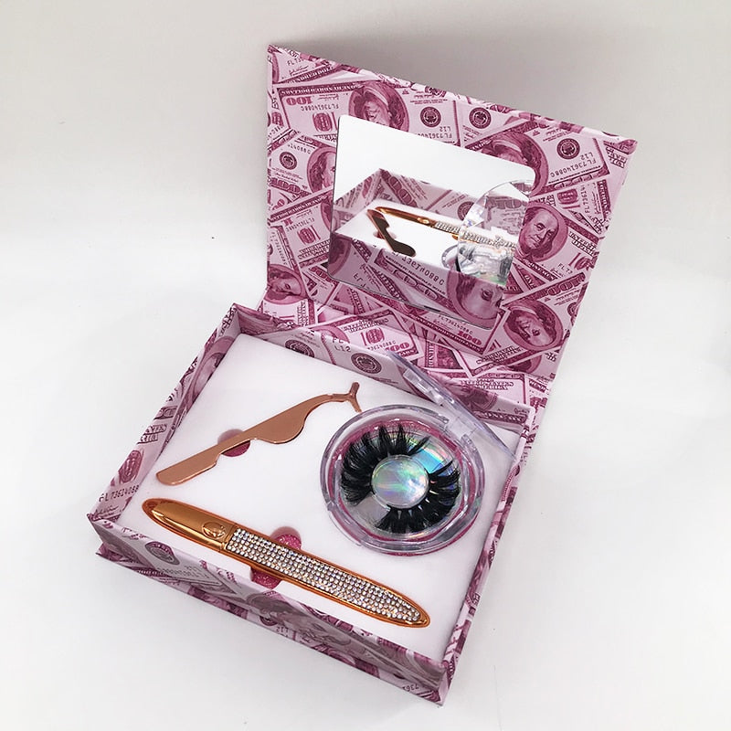 Big 3 Pairs Lash Packaging with Eyelashes